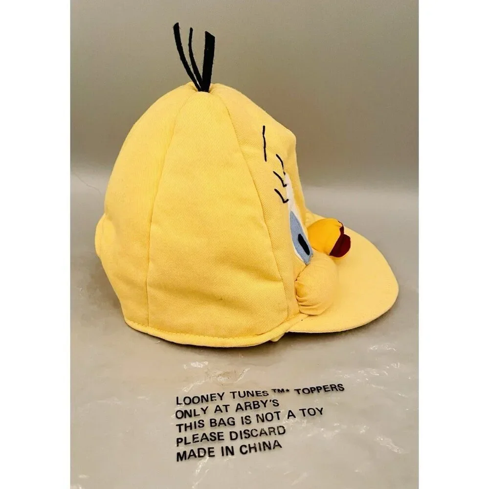 Looney Tunes Tweety Bird SnapBack Hat Plush Cap 1989 Arby’s Toppers Cartoons